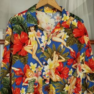 Alohaland Men's Hawaiian Button Down Shirt XL